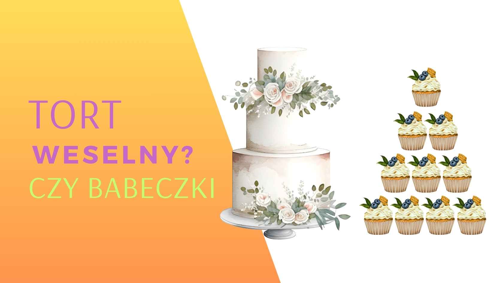 Read more about the article Tradycyjny tort weselny, czy babeczki?