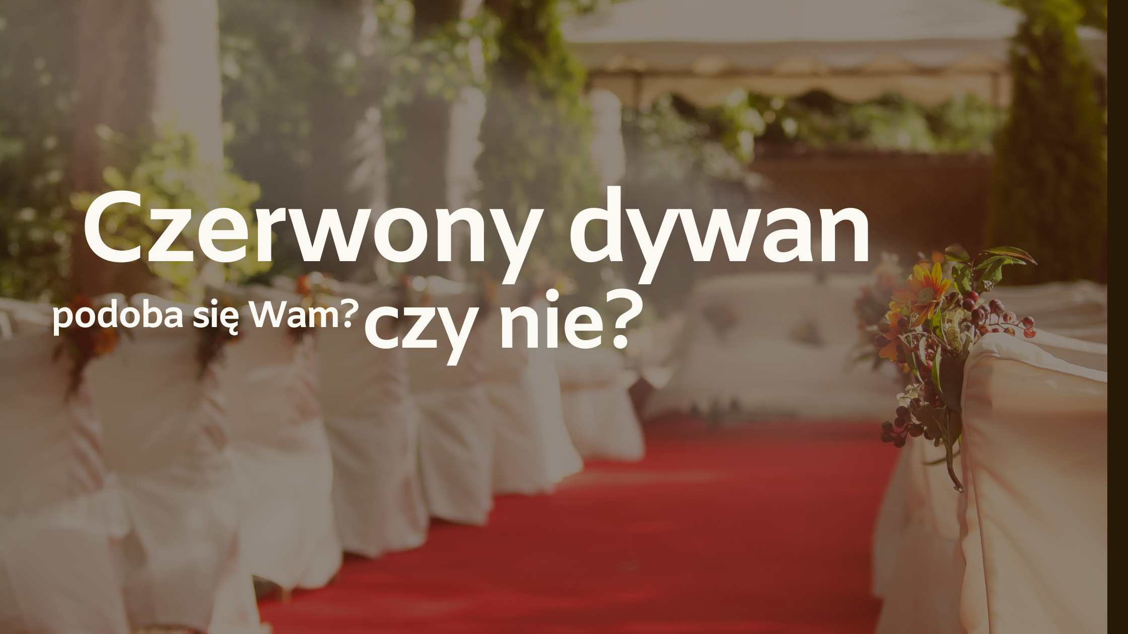 Read more about the article Zastosowanie czerwonego dywanu na weselu